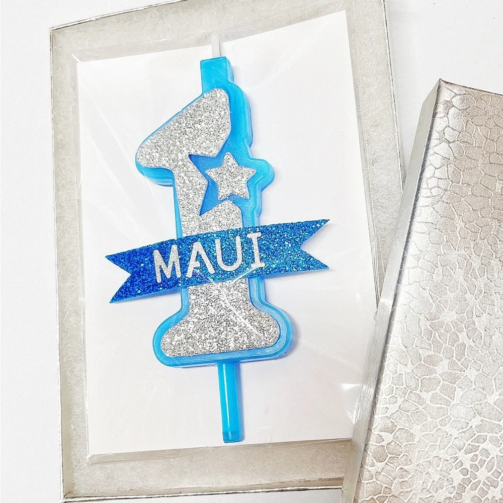 New! Personalized Name Candle Number Customized Birthday Candle Cake Topper Gift
